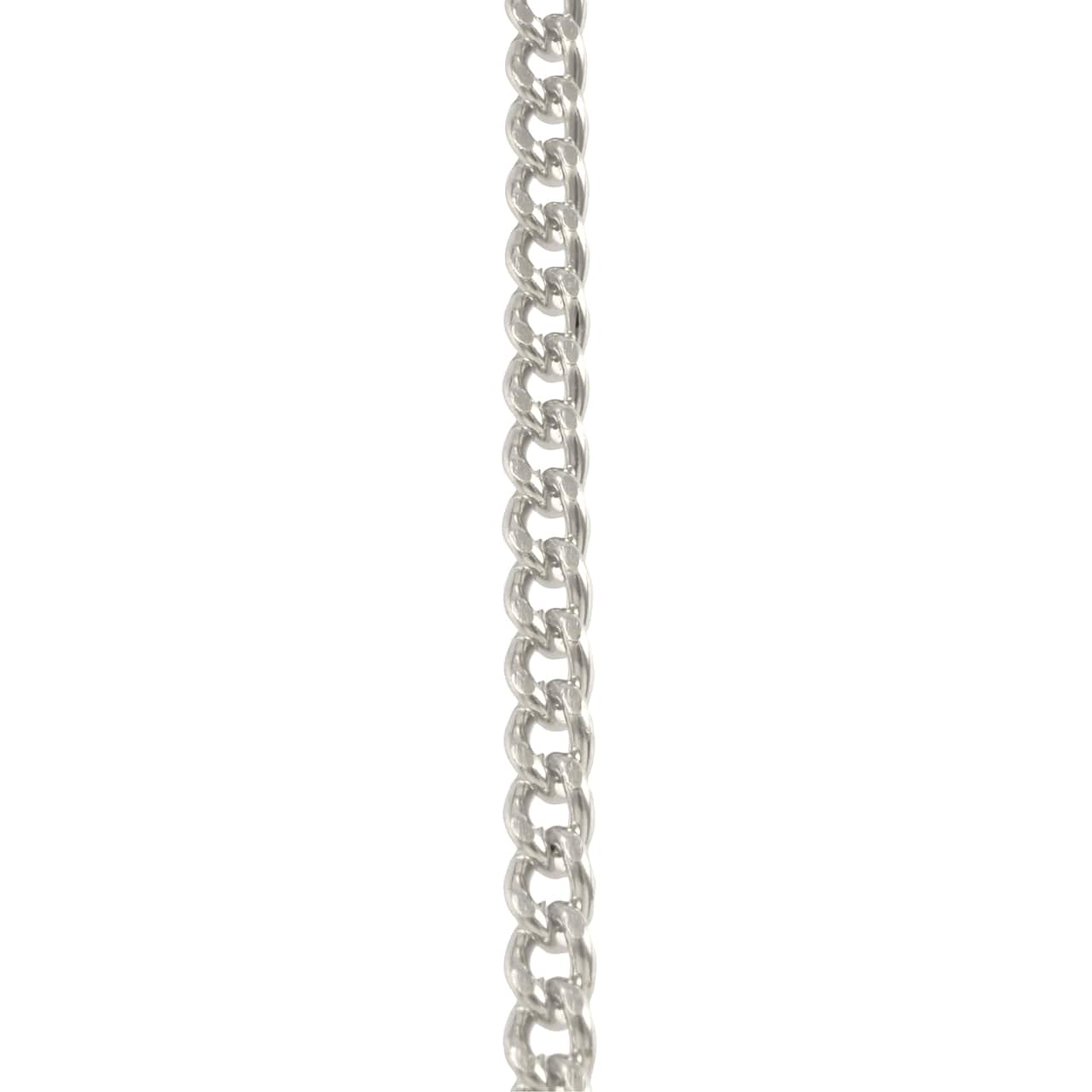 12 Pack: 96" Rhodium Curb Chain by Bead Landing™